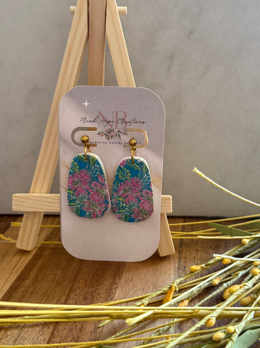 Printed Flowers Earring Collection