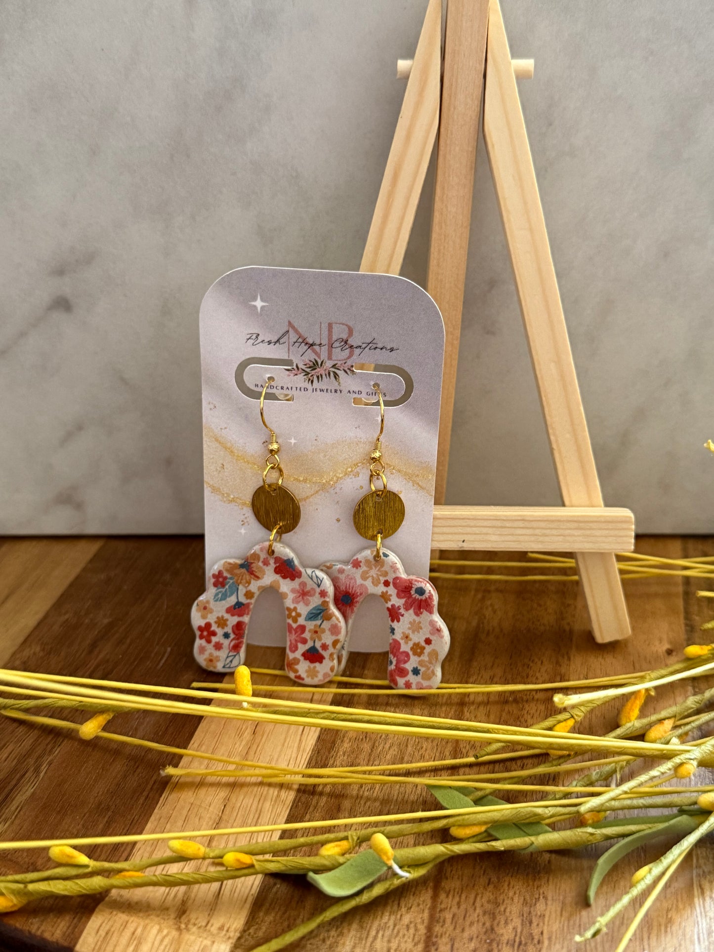 Printed Flowers Earring Collection