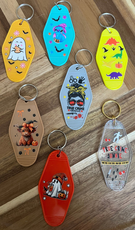 Motel Keychains and Magnets