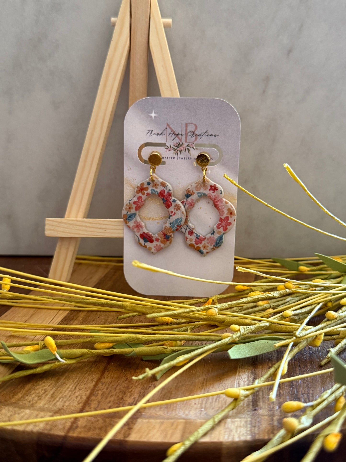 Printed Flowers Earring Collection