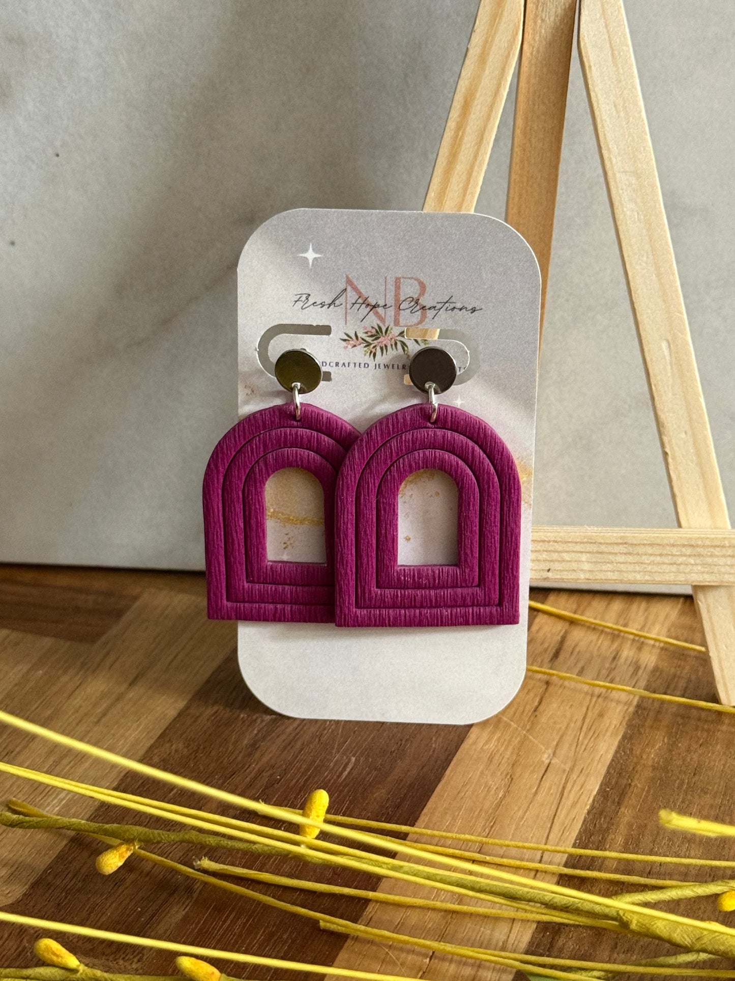 Shapes and Marble Earring Collection