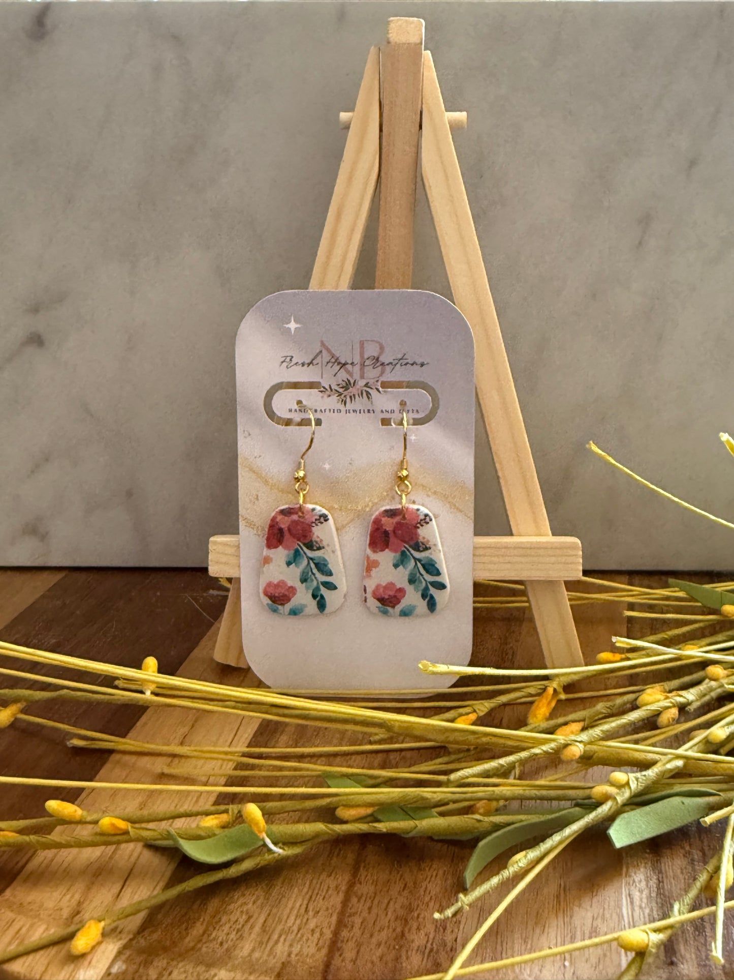 Printed Flowers Earring Collection