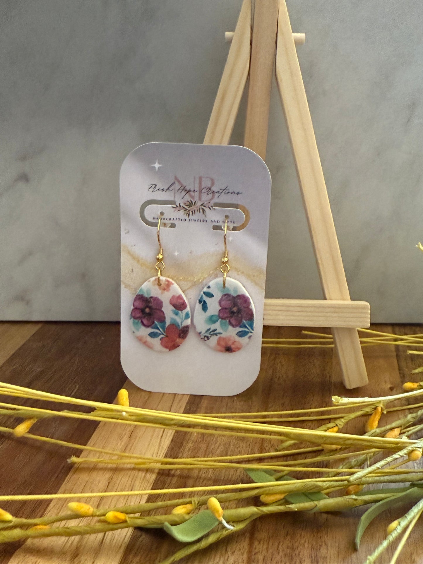 Printed Flowers Earring Collection