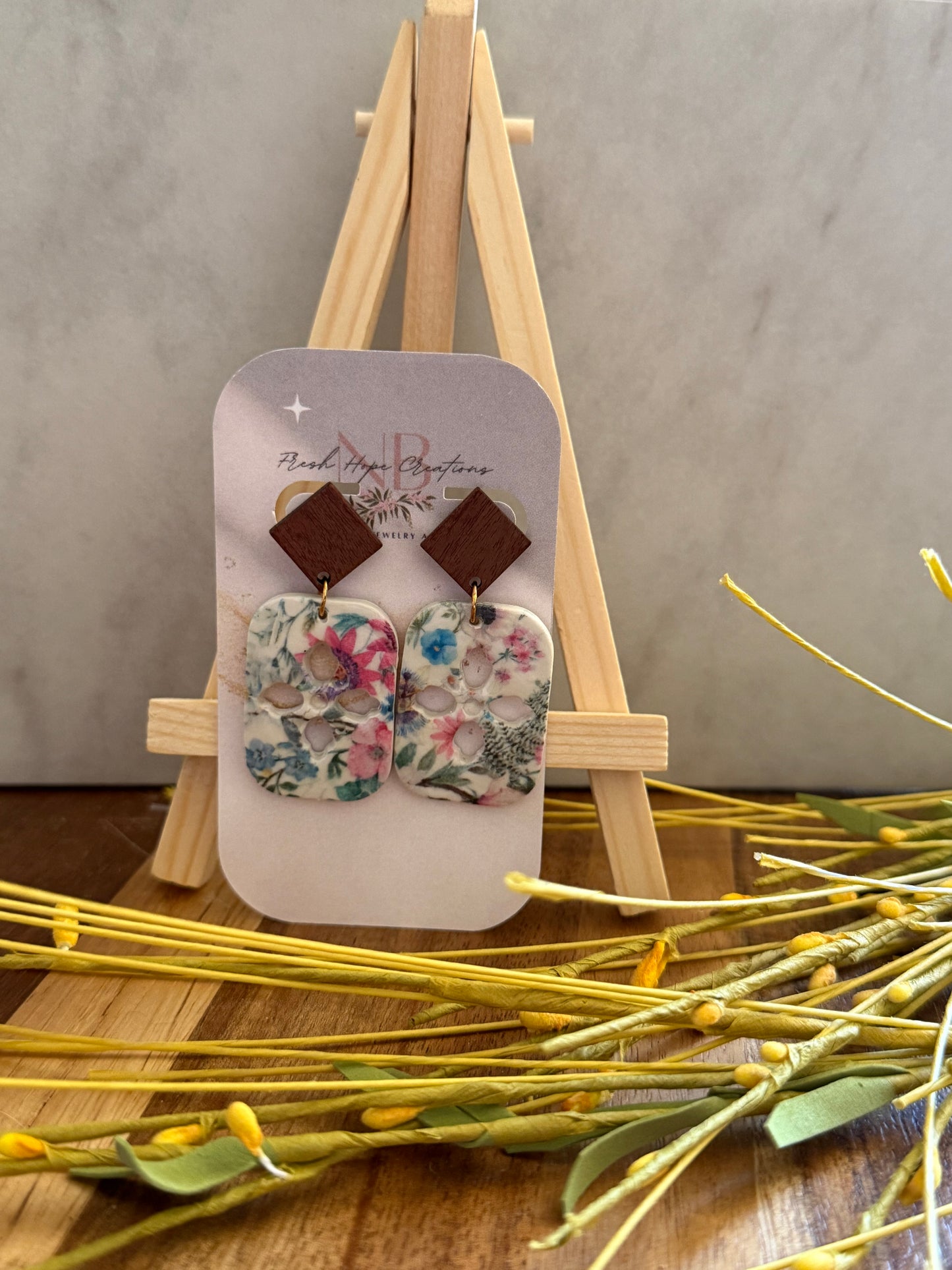 Printed Flowers Earring Collection