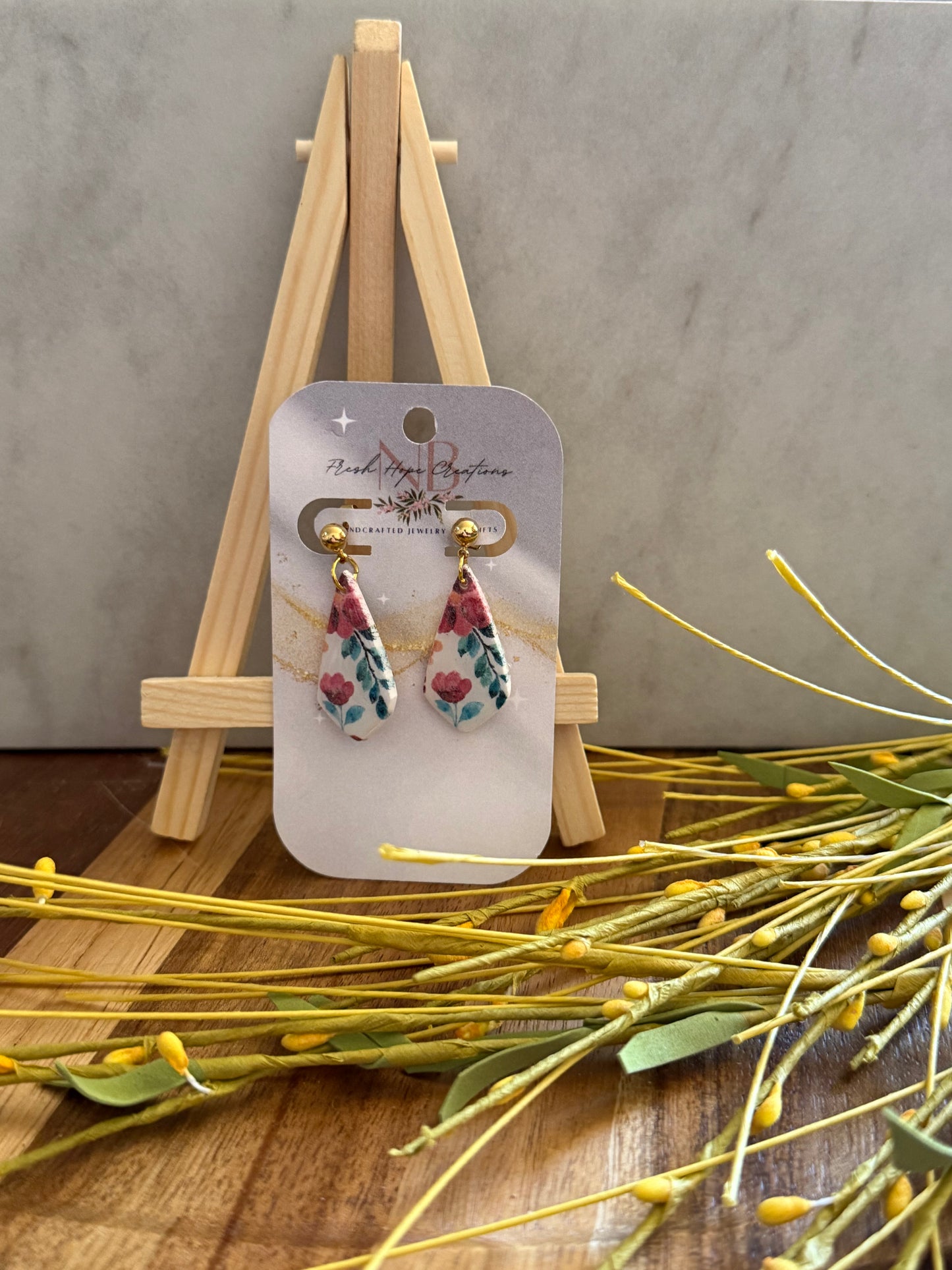 Printed Flowers Earring Collection