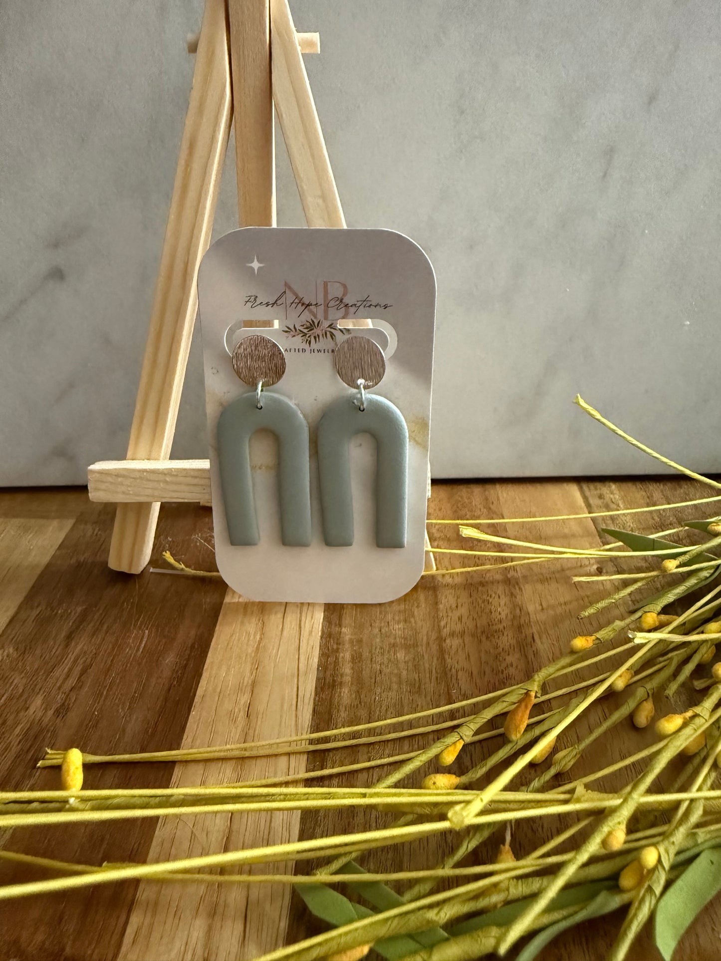 Shapes and Marble Earring Collection