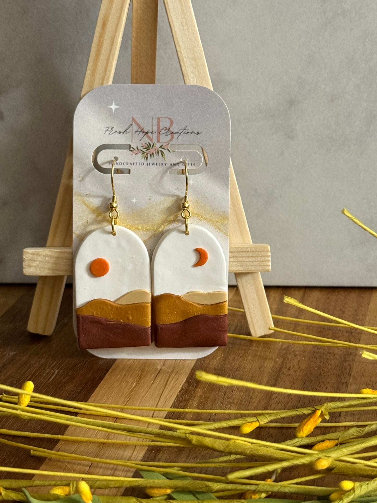 Shapes and Marble Earring Collection