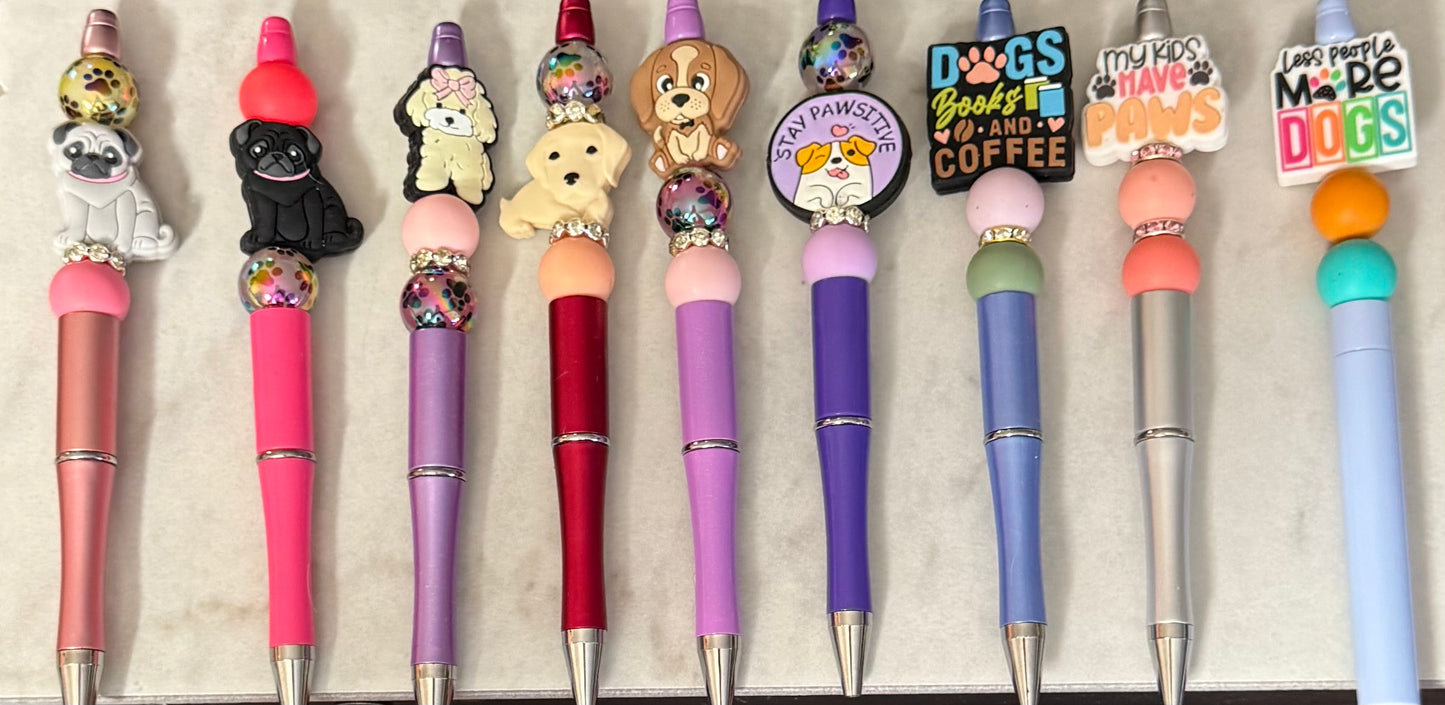 Beadable Pens: Dogs and Animals Collection