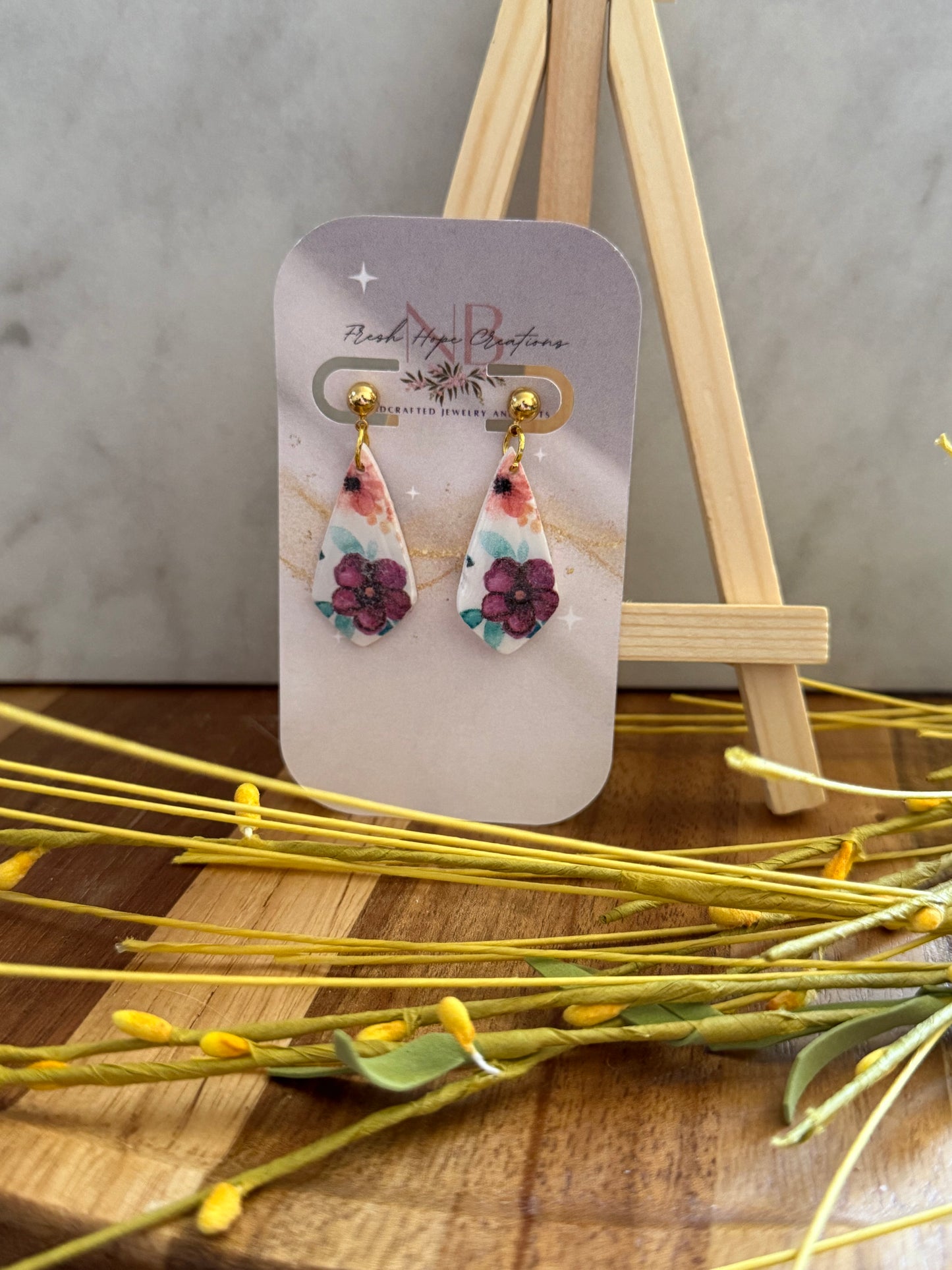 Printed Flowers Earring Collection