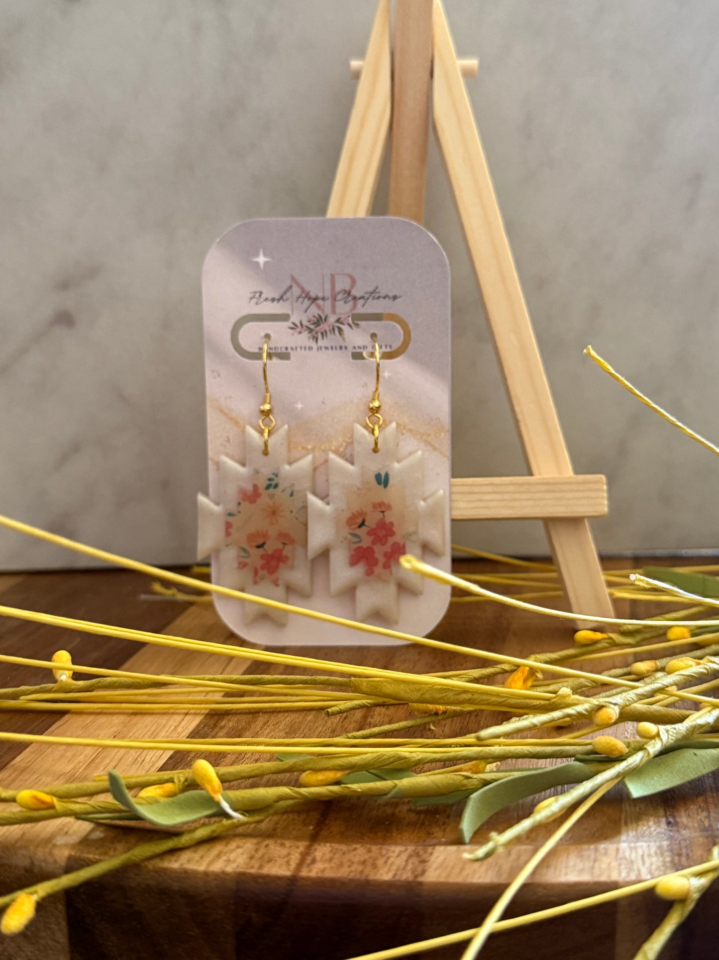 Printed Flowers Earring Collection