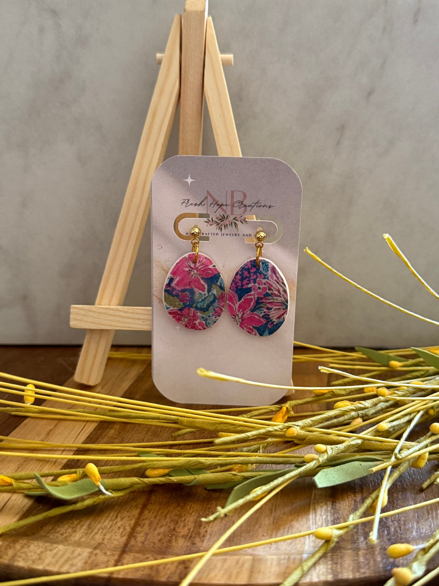 Printed Flowers Earring Collection