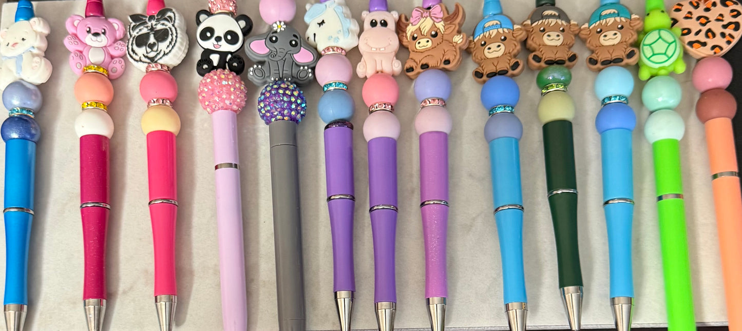 Beadable Pens: Dogs and Animals Collection