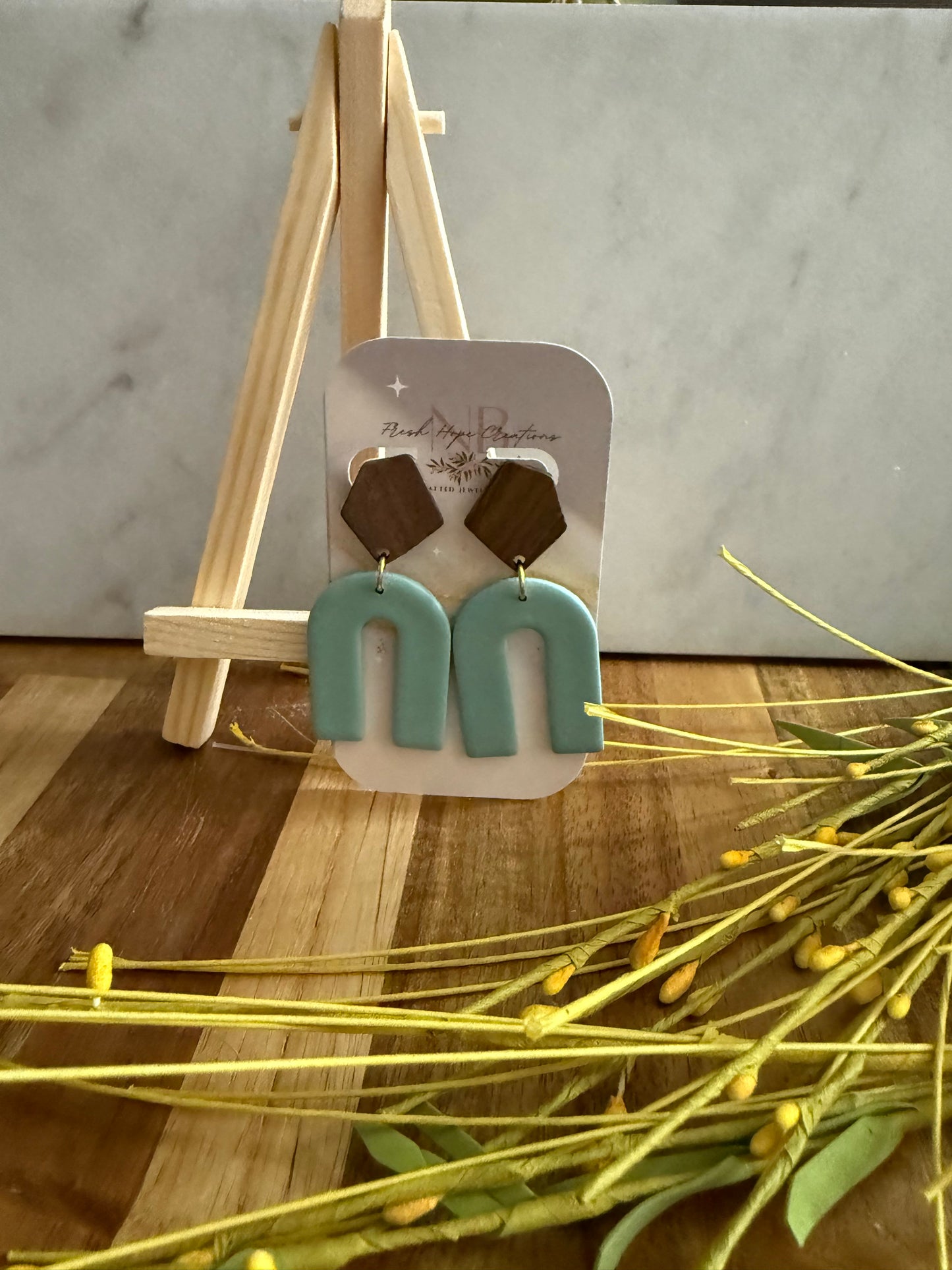 Shapes and Marble Earring Collection