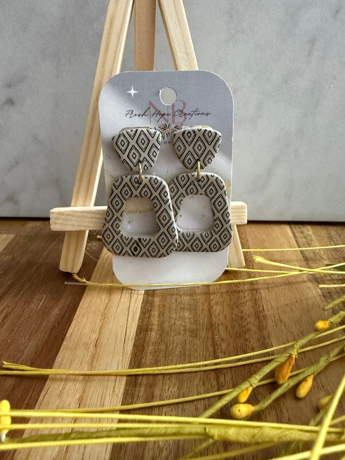 Shapes and Marble Earring Collection