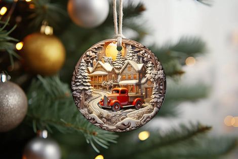 4" Christmas Acrylic Ornaments