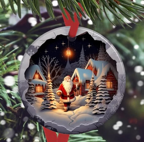 4" Christmas Acrylic Ornaments