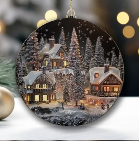 4" Christmas Acrylic Ornaments