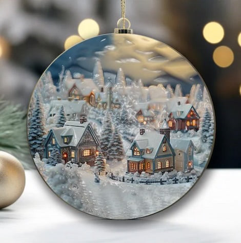 4" Christmas Acrylic Ornaments